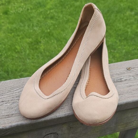 Frye Carson Ballet Flats Beige Leather Size 8 - Picture 1 of 6